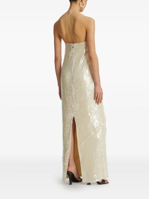 ROTATE BIRGER CHRISTENSEN sequin maxi dress - Neutrals - zdjęcie produktu nr 2