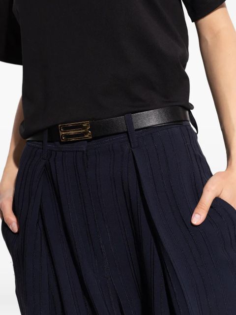 Victoria Beckham logo-buckle leather belt - Black