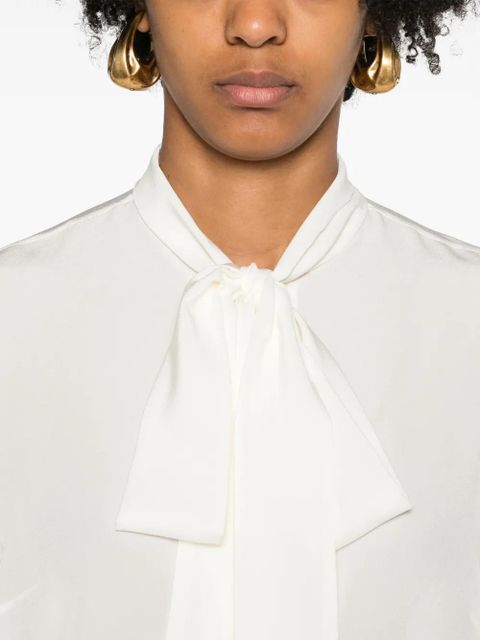 ETRO pussy-bow silk shirt - White