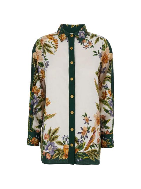 FARM Rio floral-print long-sleeve shirt - White - zdjęcie produktu nr 1