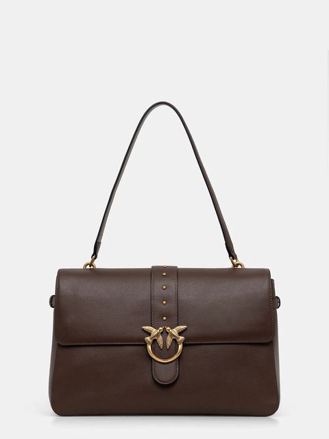 Pinko torebka skórzana kolor brązowy 105067 A0QO - zdjęcie produktu nr 1