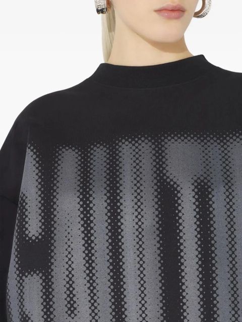 Jean Paul Gaultier halftone-logo print T-shirt - Black