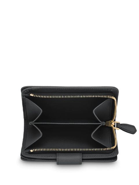 Prada saffiano leather small wallet - Black