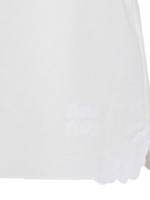 Miu Miu lace-detail mini skirt - White