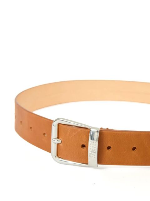 MM6 Maison Margiela numbers-engraved belt - Brown