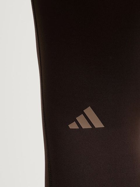 adidas Performance legginsy treningowe damskie kolor brązowy gładkie KT3284