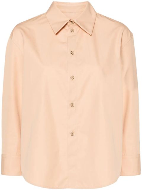 Jil Sander pointed-collar cotton shirt - Brown - zdjęcie produktu nr 1