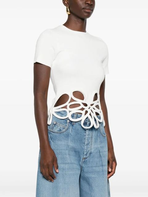 Cult Gaia floral-lace T-shirt - White - zdjęcie produktu nr 2