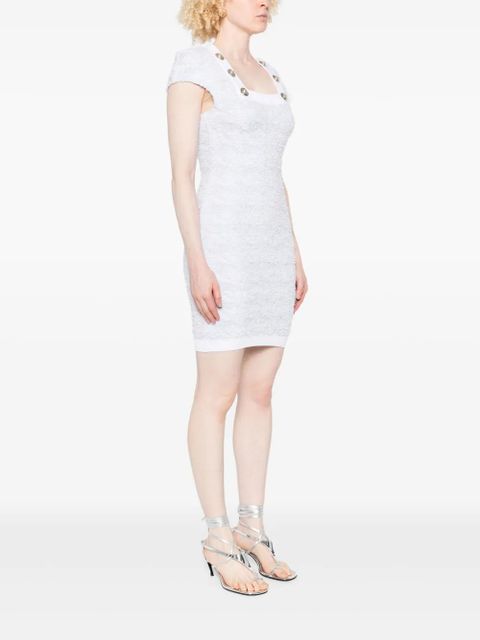 Balmain tweed mini dress - Blue