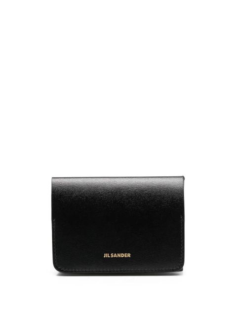 Jil Sander engraved-logo leather wallet - Black - zdjęcie produktu nr 1