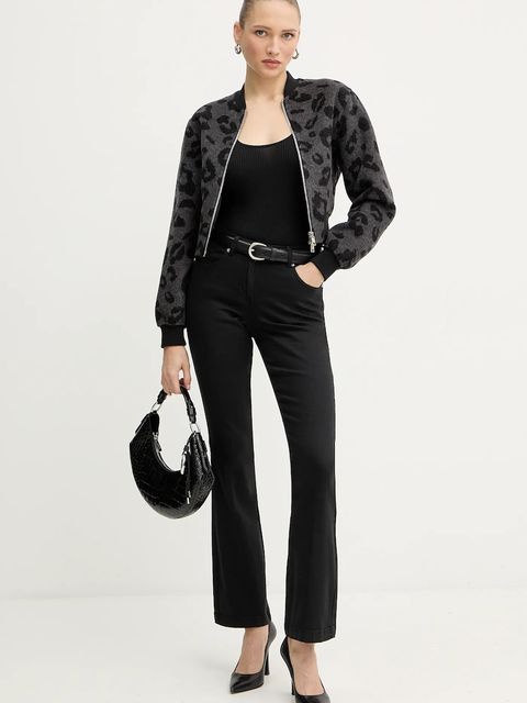 Silvian Heach kurtka bomber z dodatkiem wełny HERRERO kolor szary przejściowa GPA25127GB - zdjęcie produktu nr 2