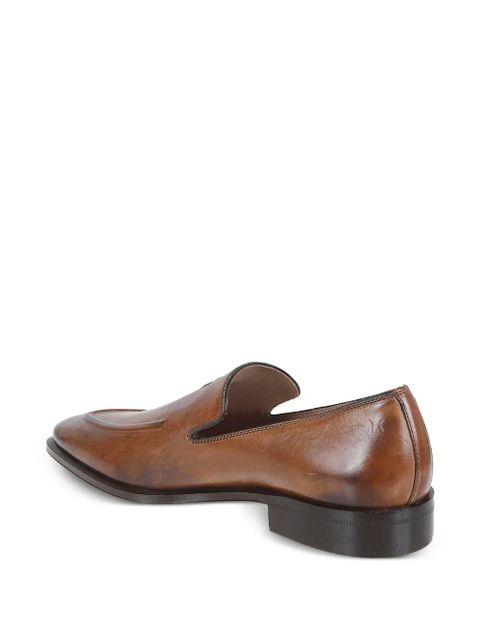 Miu Miu logo leather loafers - Brown