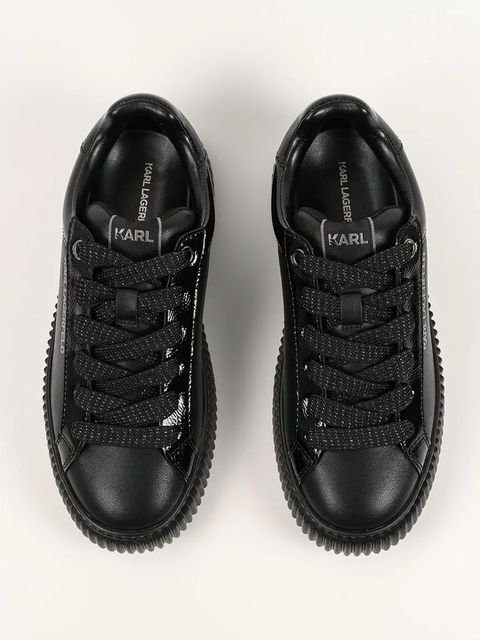 Karl Lagerfeld sneakersy skórzane KAPRIKA damskie kolor czarny KL66220