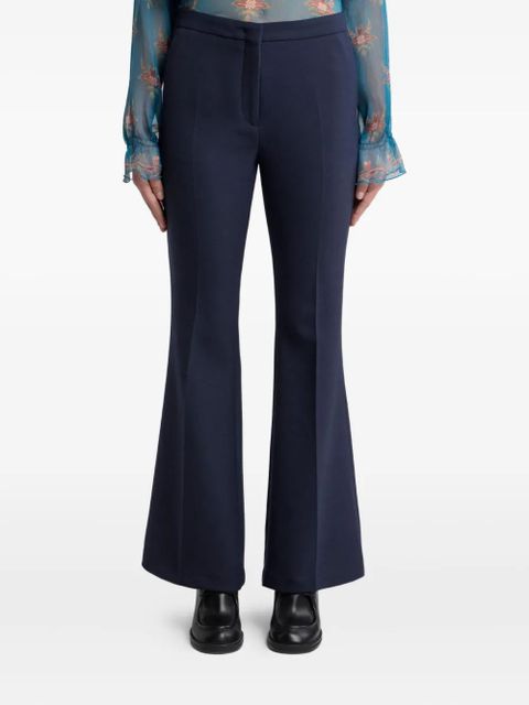 ETRO flared tricotine trousers - Blue