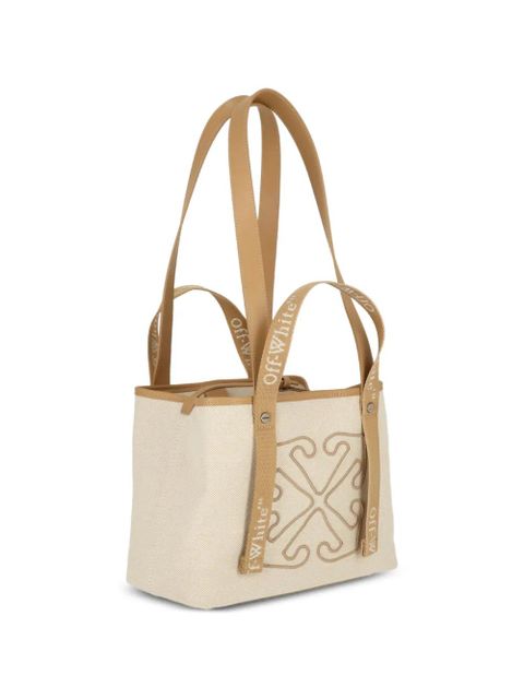 Off-White logo-strap tote bag - Neutrals