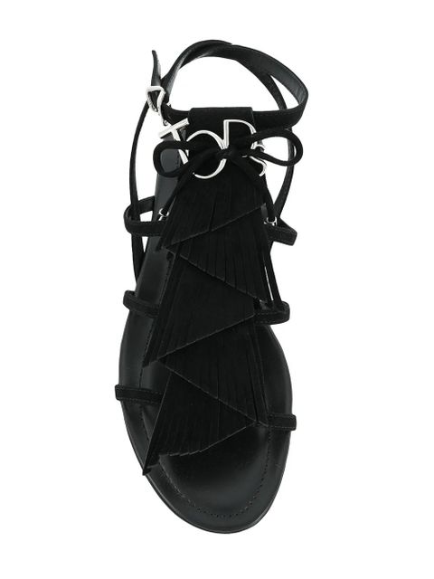 Tod's fringed multi-strap sandals - Black