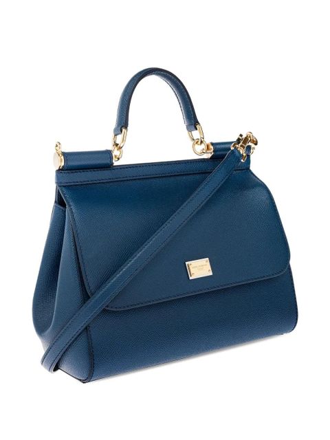 Dolce & Gabbana medium Sicily leather tote bag - Blue