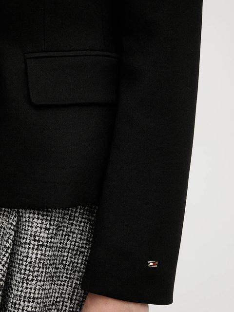 Tommy Hilfiger marynarka kolor czarny dwurzędowa gładka WW0WW48696