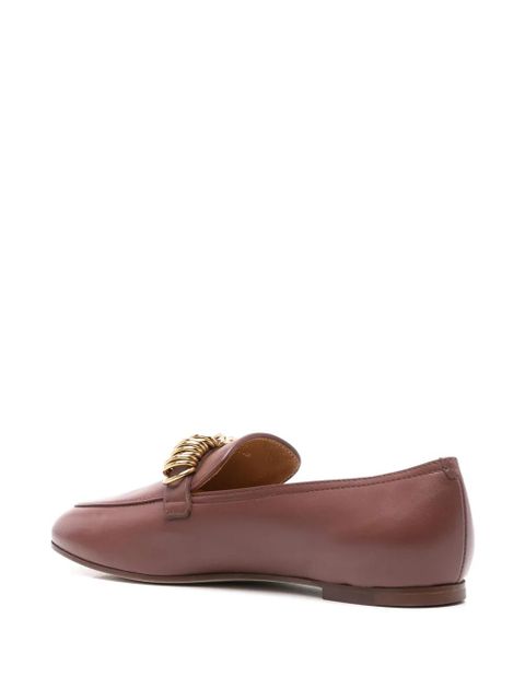 Tod's ring-embellished loafers - Brown