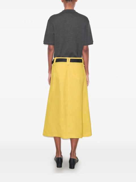 Tory Burch oversized silk polo - Grey