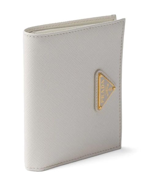 Prada Saffiano-leather bi-fold wallet - White