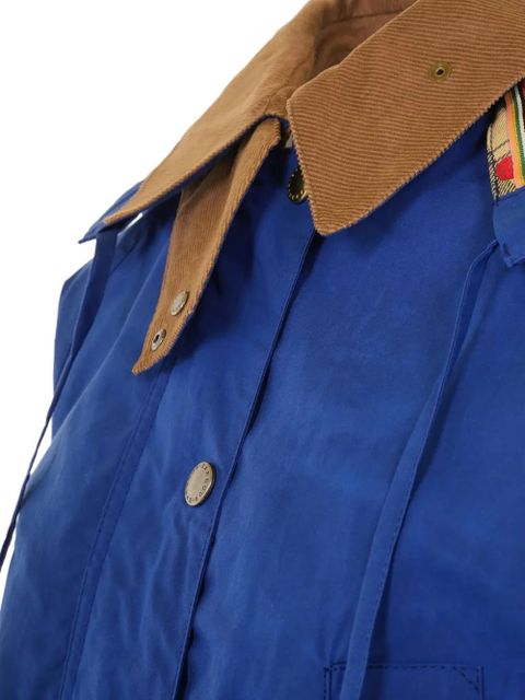 Barbour x Paul Smith corduroy hooded coat - Blue