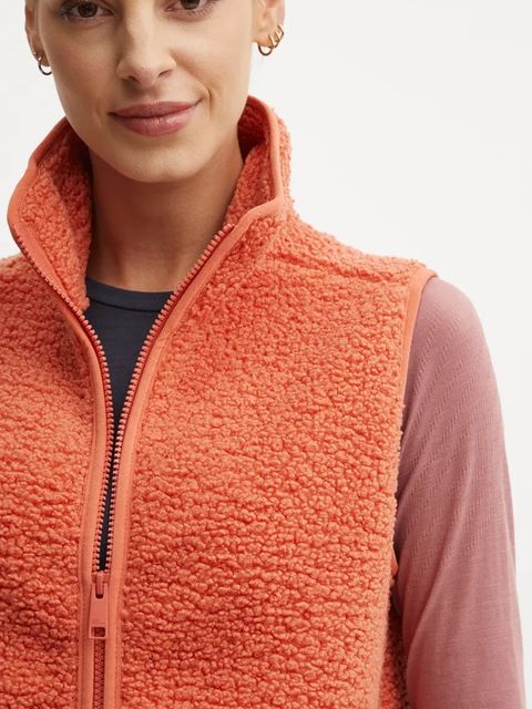 Jack Wolfskin bezrękawnik damski kolor pomarańczowy przejściowy