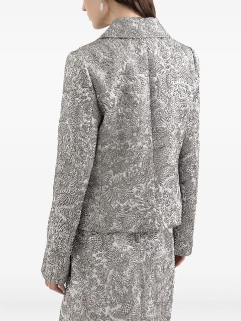 Dolce & Gabbana floral jacquard single-breasted jacket - Silver