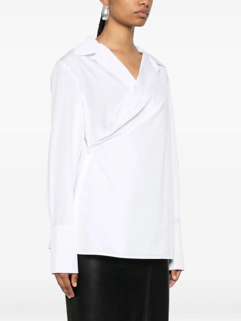 Givenchy wrap-design poplin shirt - White - zdjęcie produktu nr 2