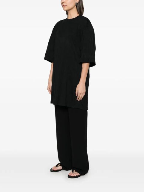 TOTEME crinkled-effect T-shirt dress - Black