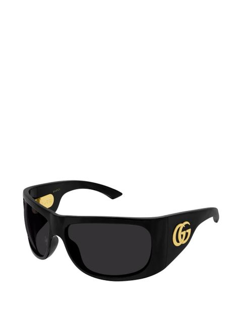 Gucci Eyewear double G rectangle-frame sunglasses - Black - zdjęcie produktu nr 2