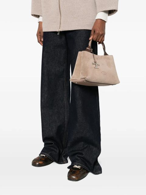 Tod's logo-plaque top-handle tote bag - Brown - zdjęcie produktu nr 2