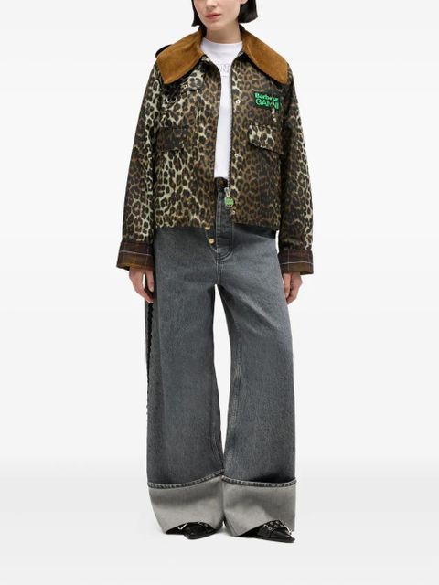 GANNI x Barbour corduroy-collar jacket - Brown - zdjęcie produktu nr 2