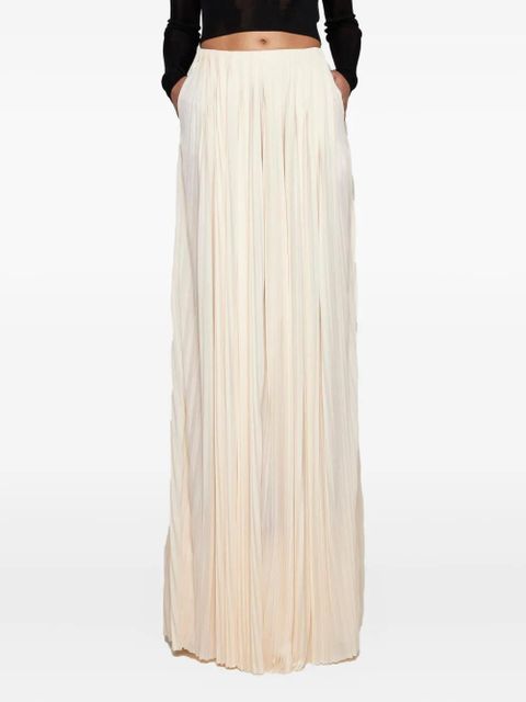 Saint Laurent pleated maxi skirt - Neutrals
