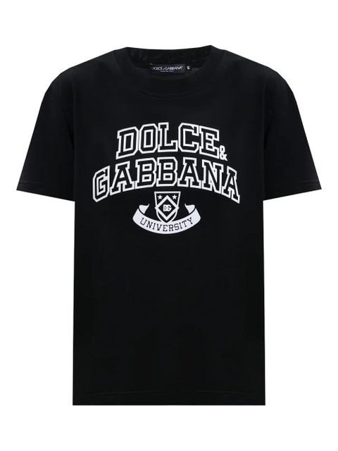 Dolce & Gabbana University graphic-print T-shirt - Black - zdjęcie produktu nr 1