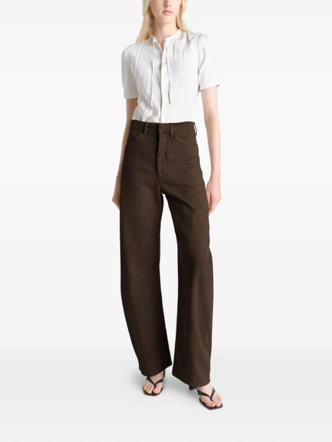 LEMAIRE high-waisted curved jeans - Brown