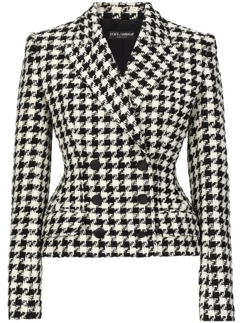 Dolce & Gabbana double breasted check blazer - Black - zdjęcie produktu nr 1