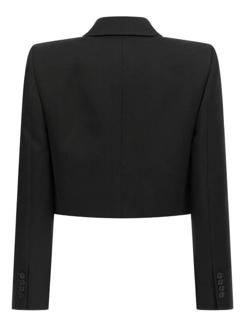 Givenchy peak-lapel padded-shoulder blazer - Black