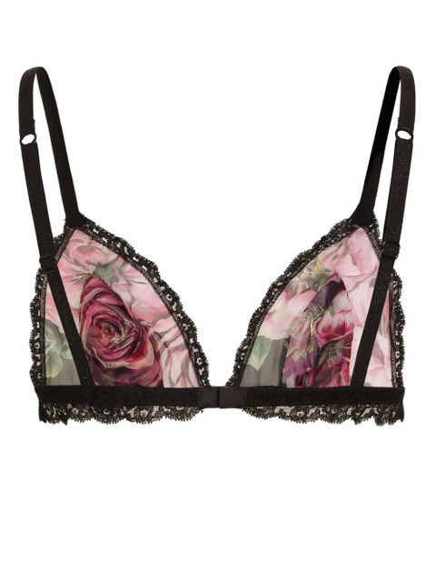 Dolce & Gabbana DNA rose-print bra - Black - zdjęcie produktu nr 2