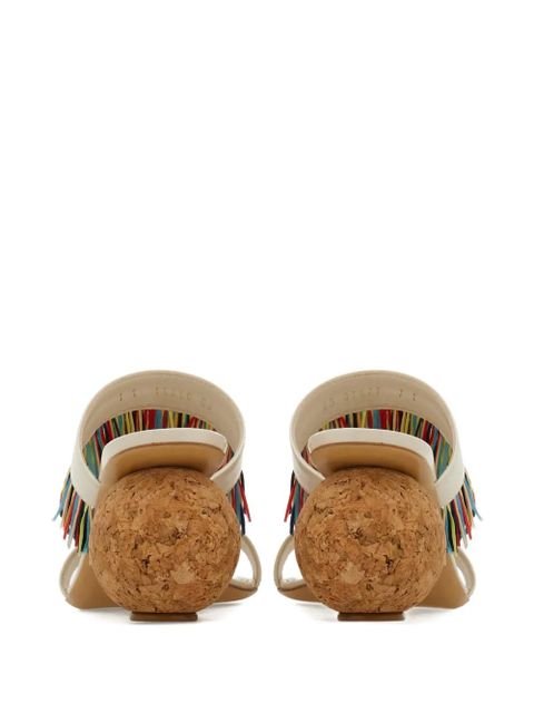 Ferragamo 75mm fringed sandals - White - zdjęcie produktu nr 2