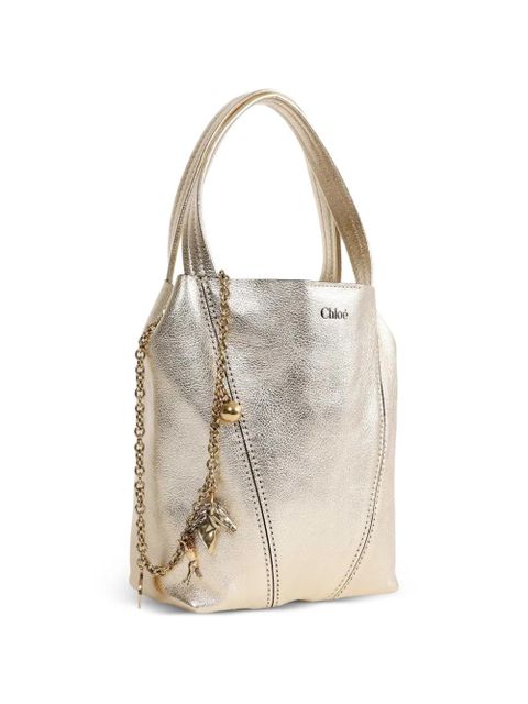 Chloé small Spin horse-charm tote bag - Gold