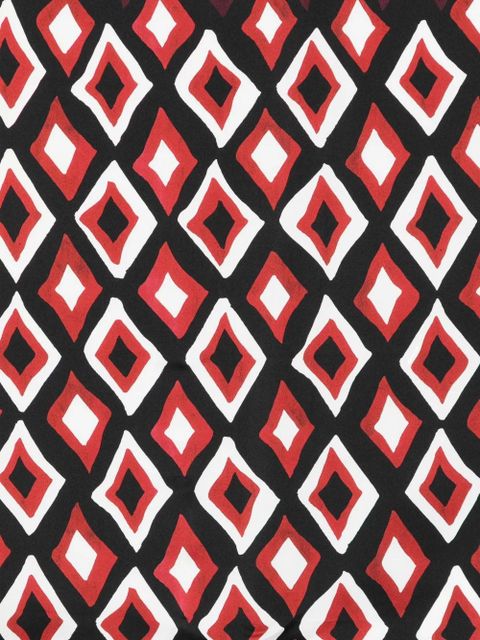 Lanvin diamond-pattern silk scarf - Black - zdjęcie produktu nr 2