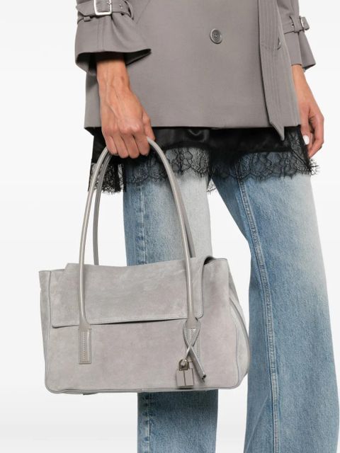 TOM FORD Eclipse padlock suede tote bag - Grey - zdjęcie produktu nr 2