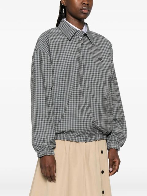 Prada check-pattern zip-fastening jacket - Grey