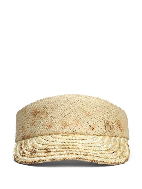 Ruslan Baginskiy visor raffia hat - Neutrals - zdjęcie produktu nr 1
