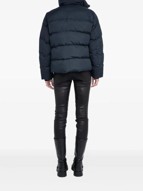 Zadig&Voltaire quilted logo-tape puffer jacket - Blue - zdjęcie produktu nr 2