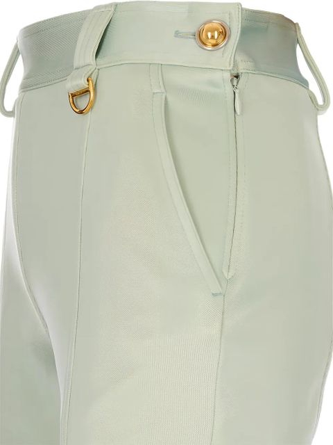 Chloé pressed-crease high-waisted trousers - Green