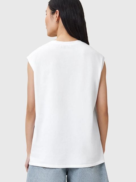 AllSaints top bawełniany SUNNIES damski kolor biały z nadrukiem W163JC - zdjęcie produktu nr 2