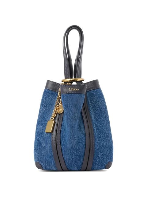 Chloé charm detail mini tote bag - Blue