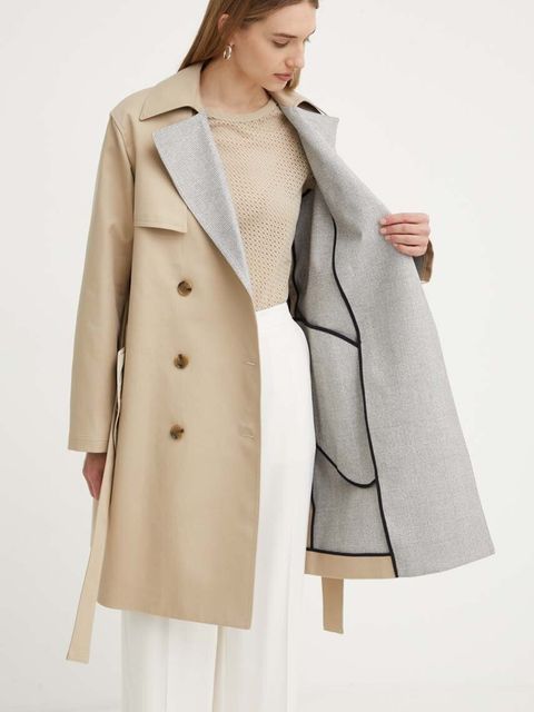 BOSS płaszcz bawełniany